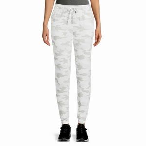 TLF White Camouflage Joggers Zipper Pocket XS